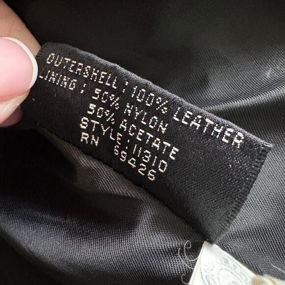 Open Road Leather Motorcycle Jacket Black Lace Side XL Biker Moto Baddie - Picture 7 of 8